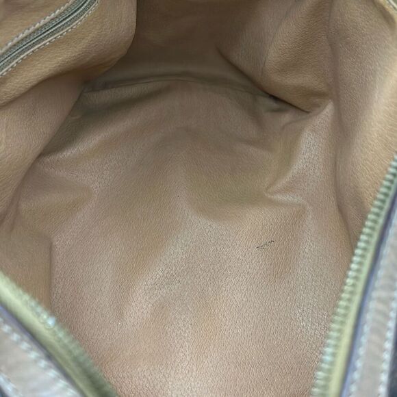 Celine Boston 30 Bag Brown Tan Signature Lattice Logo Print Top Handle Duffle - Picture 13 of 16